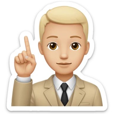 Yvl hand sign only 3 fingers up sticker