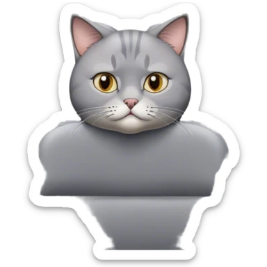 Boring cat sitting in theatre  sticker
