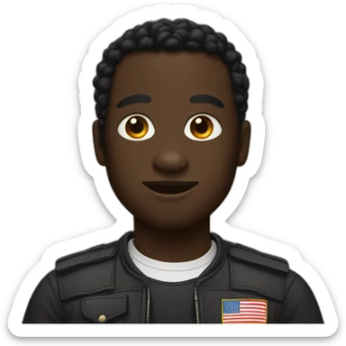 Black emoji ans ta sticker