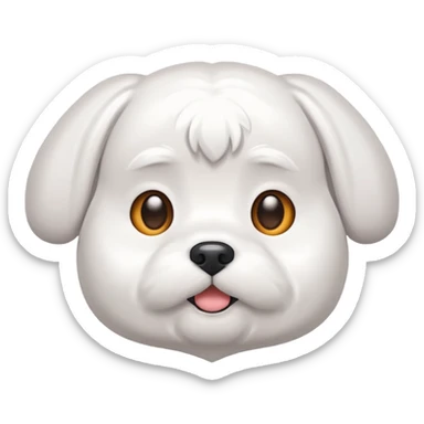 white maltese sticker