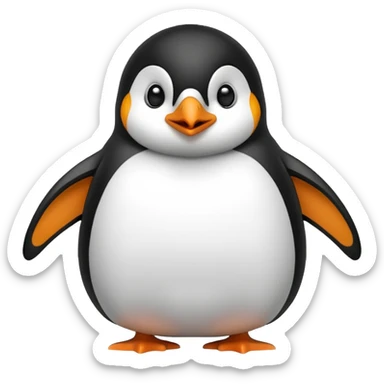 Pingouin qui vient de se réveiller  sticker