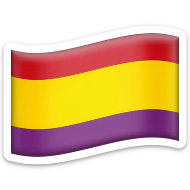 Crea un emoji de la república esoañola rojo amarillo y morado sticker