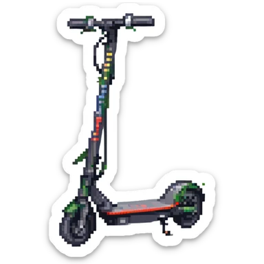 electric scooter with battery indicator sticker