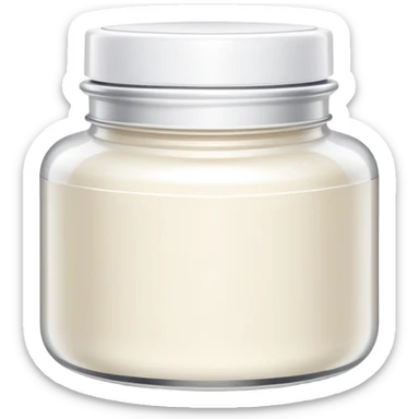 Skincare cream jar with safety seal sticker