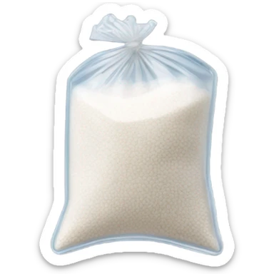 Ziplock bag full of salt sticker