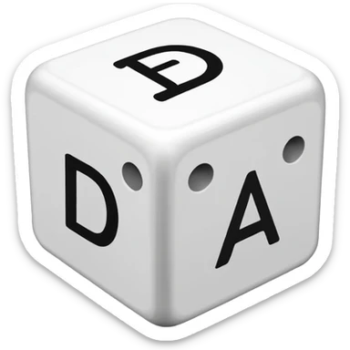 create a dice with der die das written on each visible side sticker