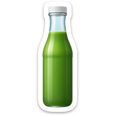 Green juice bottled sticker