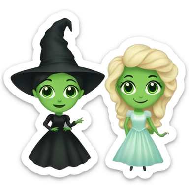 Elphaba and Glinda  sticker