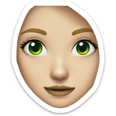 blondy girl with green eyes and septum nose in black tshirt sticker