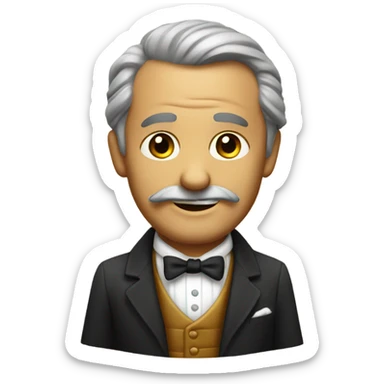 A very distinguished gentleman drinking a scotch sticker