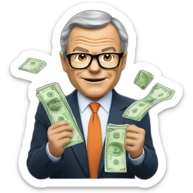sir martin sorrell burning money sticker