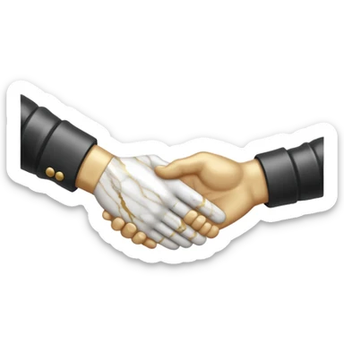 a greek statue of a handshake sticker