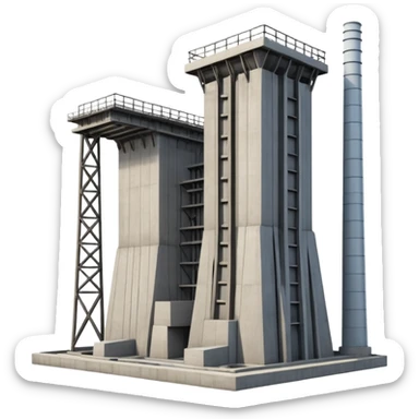 hydroelectric power station sticker