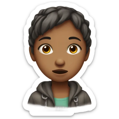 hungry girl scavenging for food sticker