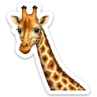 Girafe qui mange sticker