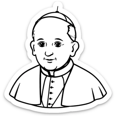 A pope on the street sticker