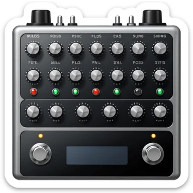 Music processor pedal sticker