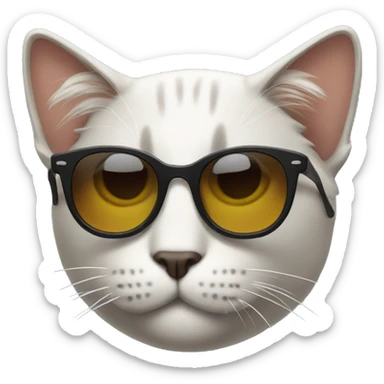 Cat with sunglasses sticker