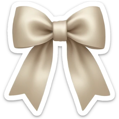 Beige bow sticker