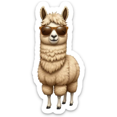 Llama with sunglasses sticker