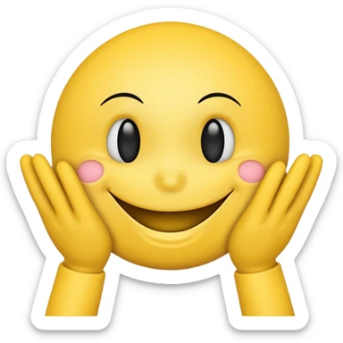 smily face with hands  sticker