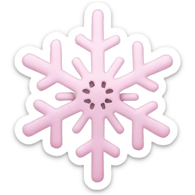 pastel pink snowflake  sticker