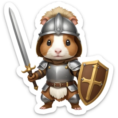 Guinea pig warrior sticker