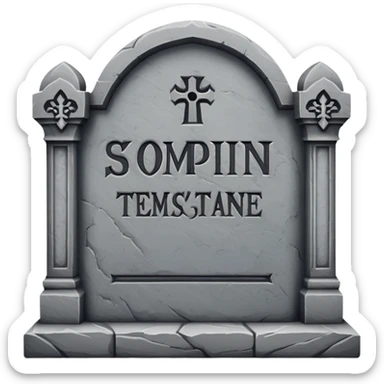 tombstone sticker