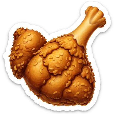 Fried chicken leg sticker