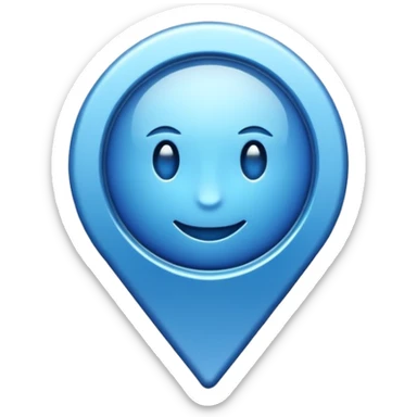 Kenarü tırtıklı mavi tik sticker