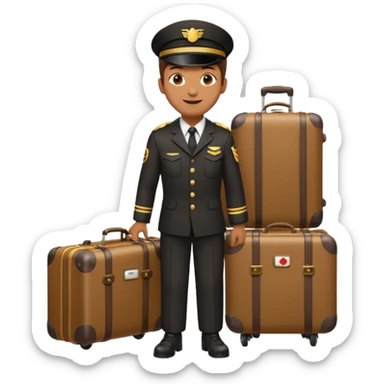 Porter with luggage,Train Crew. sticker