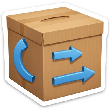 Two boxes and reload icon emoji sticker