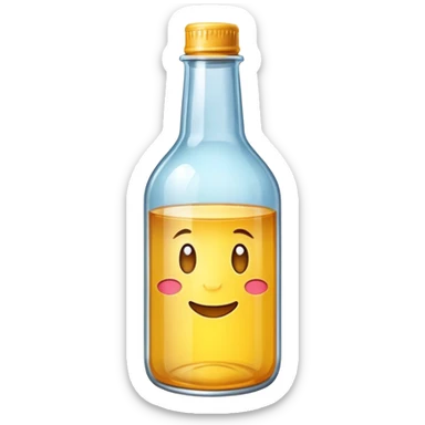 botella de vidrio sticker