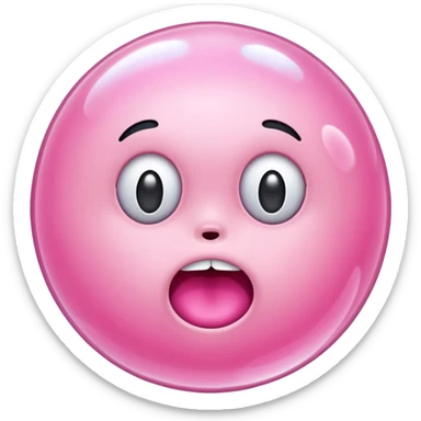 chewed bubble gum sticker