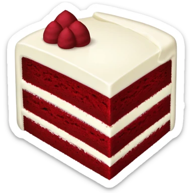 Slice of red velvet cake  sticker