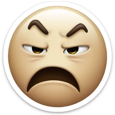 Angry face emoji giving kiss sticker