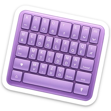 beautiful pastel shiny glossy soft violet-lilac-lavender keyboard sticker