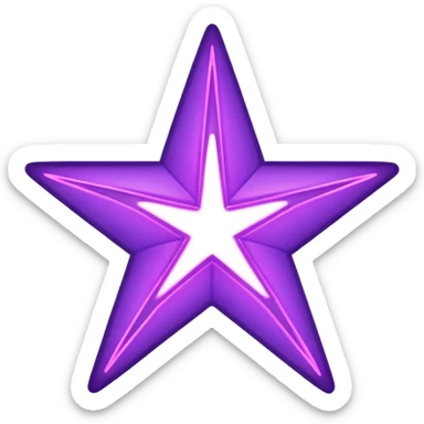 make a purple neon star sticker