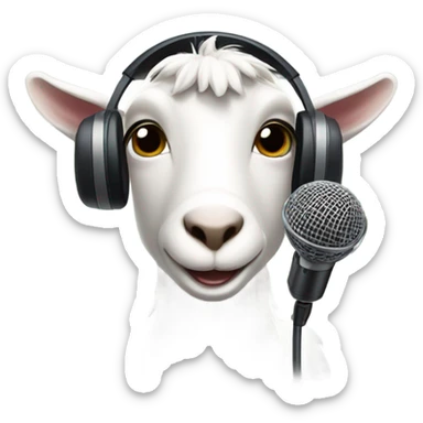 A Goat that makes rap sticker
