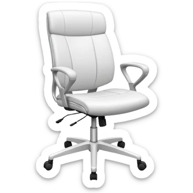 Egronomic white chair sketch sticker