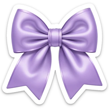 pastel lilac satin bow sticker