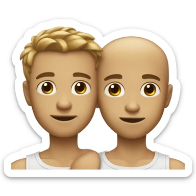 Big brother with great physic and small brother skinny sticker