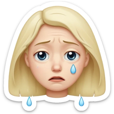 Triste pleure sticker