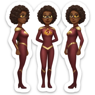 Brown woman superhero FSU  sticker