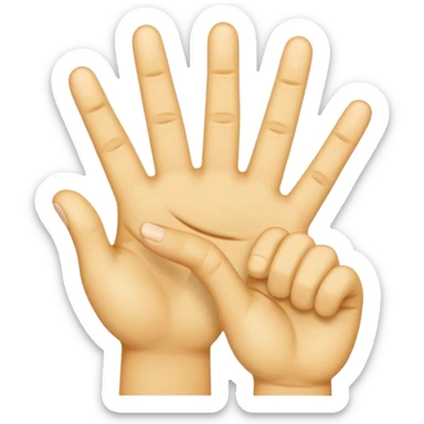 😊this emoji with two middle fingers on each side sticker