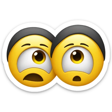 Jellow dot emoji judging someone cringe with eyes don’t like them sticker