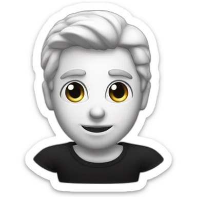 a man from italy white black t-shitt sticker