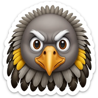 vulture but comical, like lurking but kind of dumb sticker