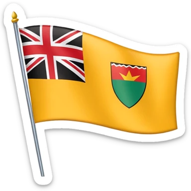 Make a emoji flag of Niue and remove the uk and replace uk with a Zambia flag (btw Zambia needs to be in a corner of an edge of that flag.) sticker