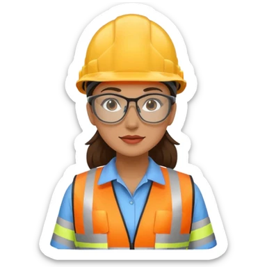 Occupational safety and health или labor protection woman sticker